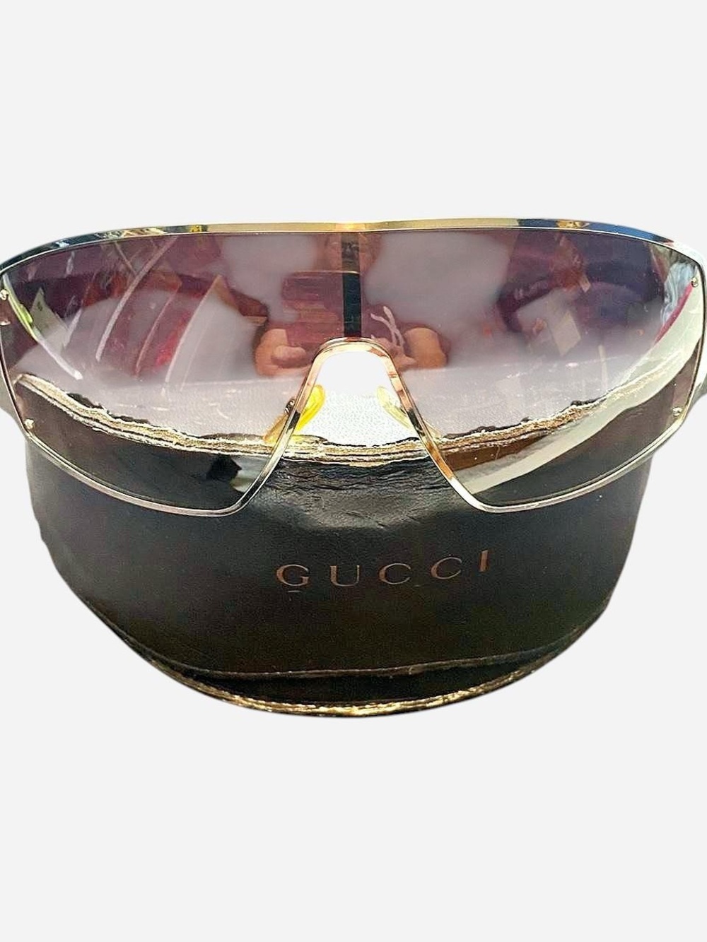 Vintage Y2K Gucci Rimless Shield Sunglasses